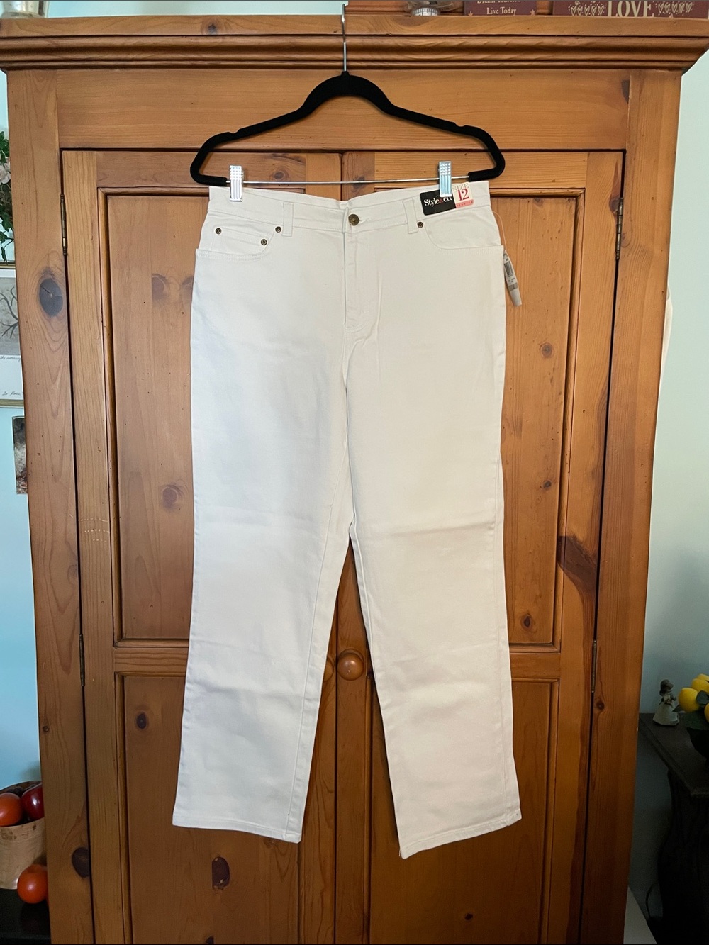 Style & Co. Straight-Leg White Women's Jeans